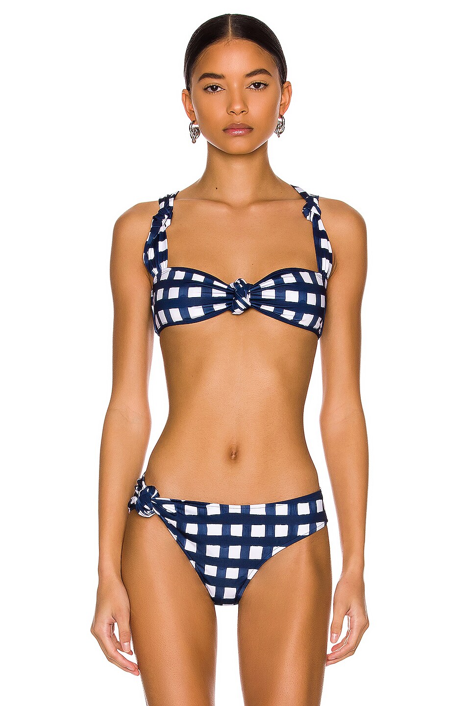 Image 1 of JACQUEMUS Le Maillot Vichy in Navy Checks
