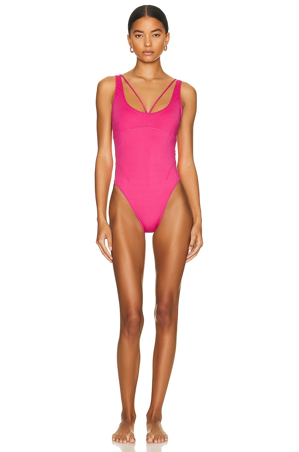 Image 1 of JACQUEMUS Le Maillot Signature in Pink