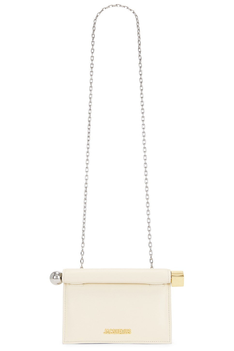 Shop Jacquemus La Petite Pochette Rond Bag In Light Ivory