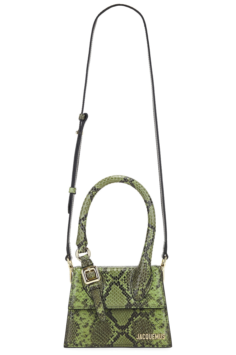 Shop Jacquemus Le Chiquito Moyen Boucle Bag In Green