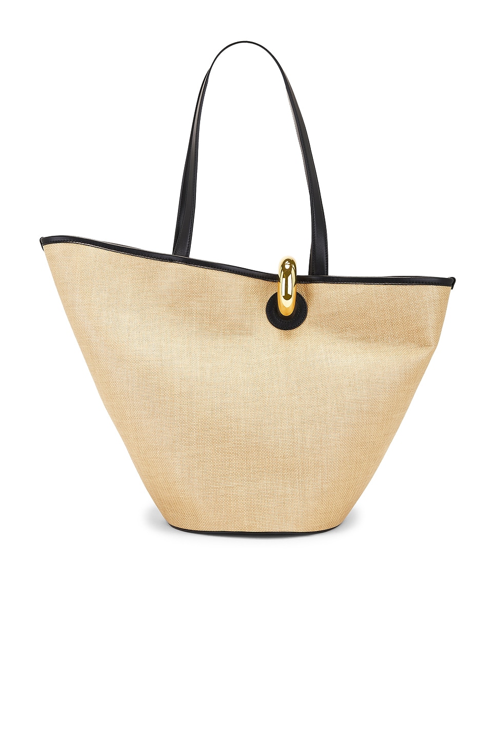 Shop Jacquemus Le Bambola Bag In Natural & Black