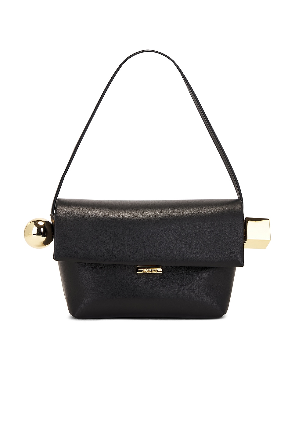 Shop Jacquemus Le Rond Carre Bag In Black