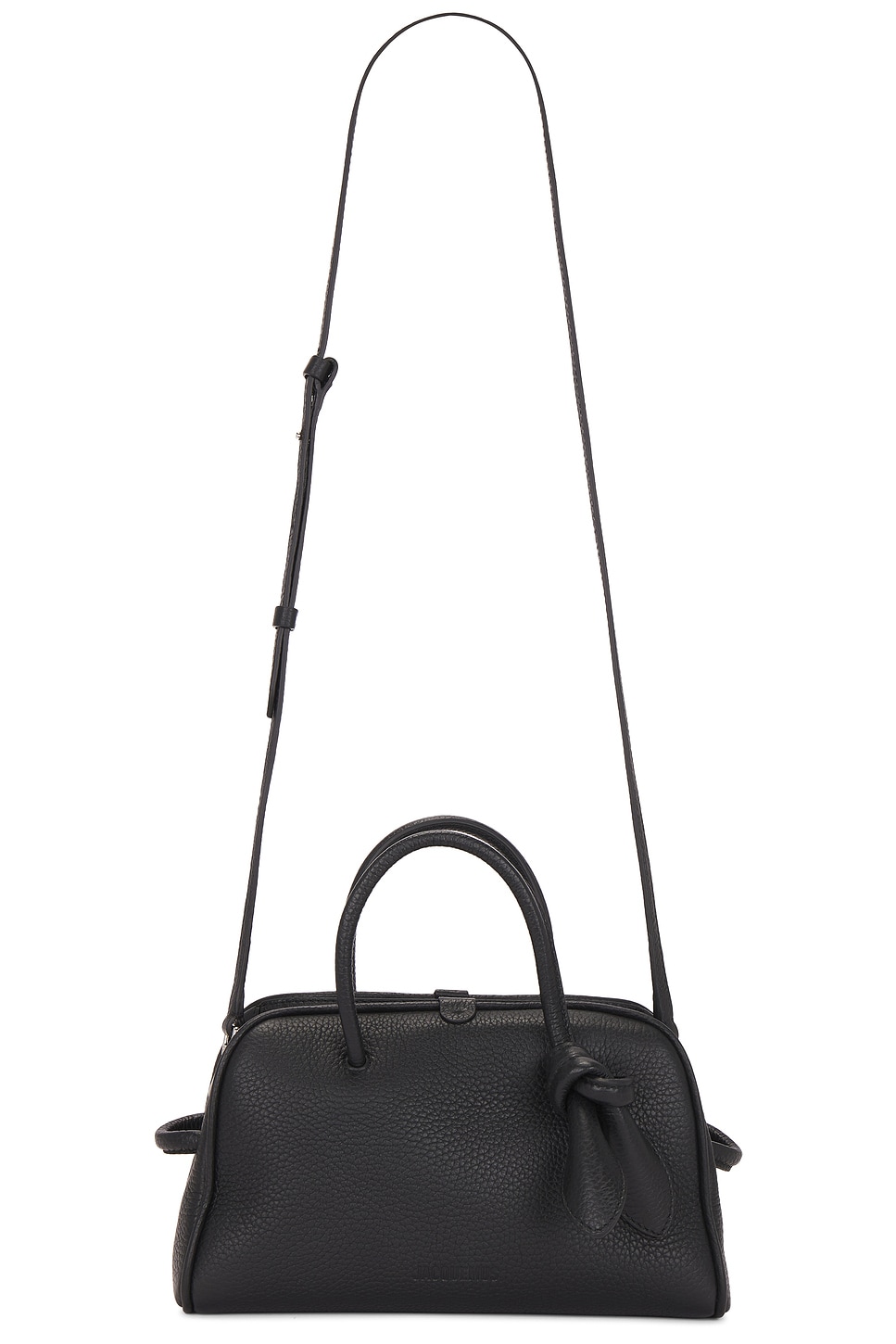 Jacquemus Le Petit Turismo Leather Top Handle Bag In Black