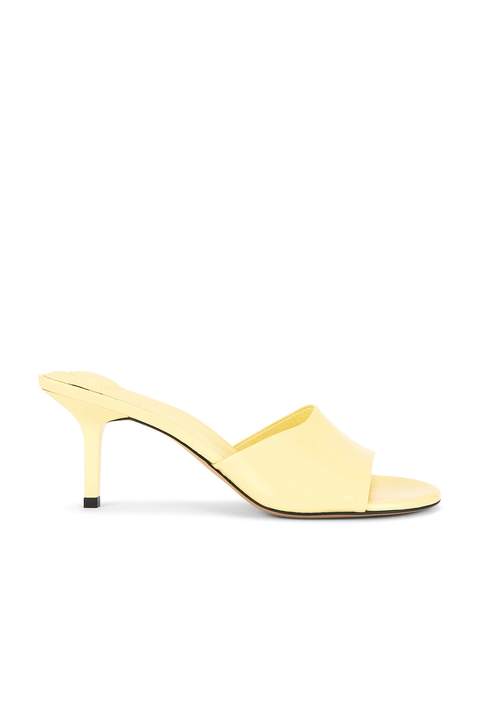 Jacquemus Cubisto Italian Kitten Heel Mules In Light Yellow