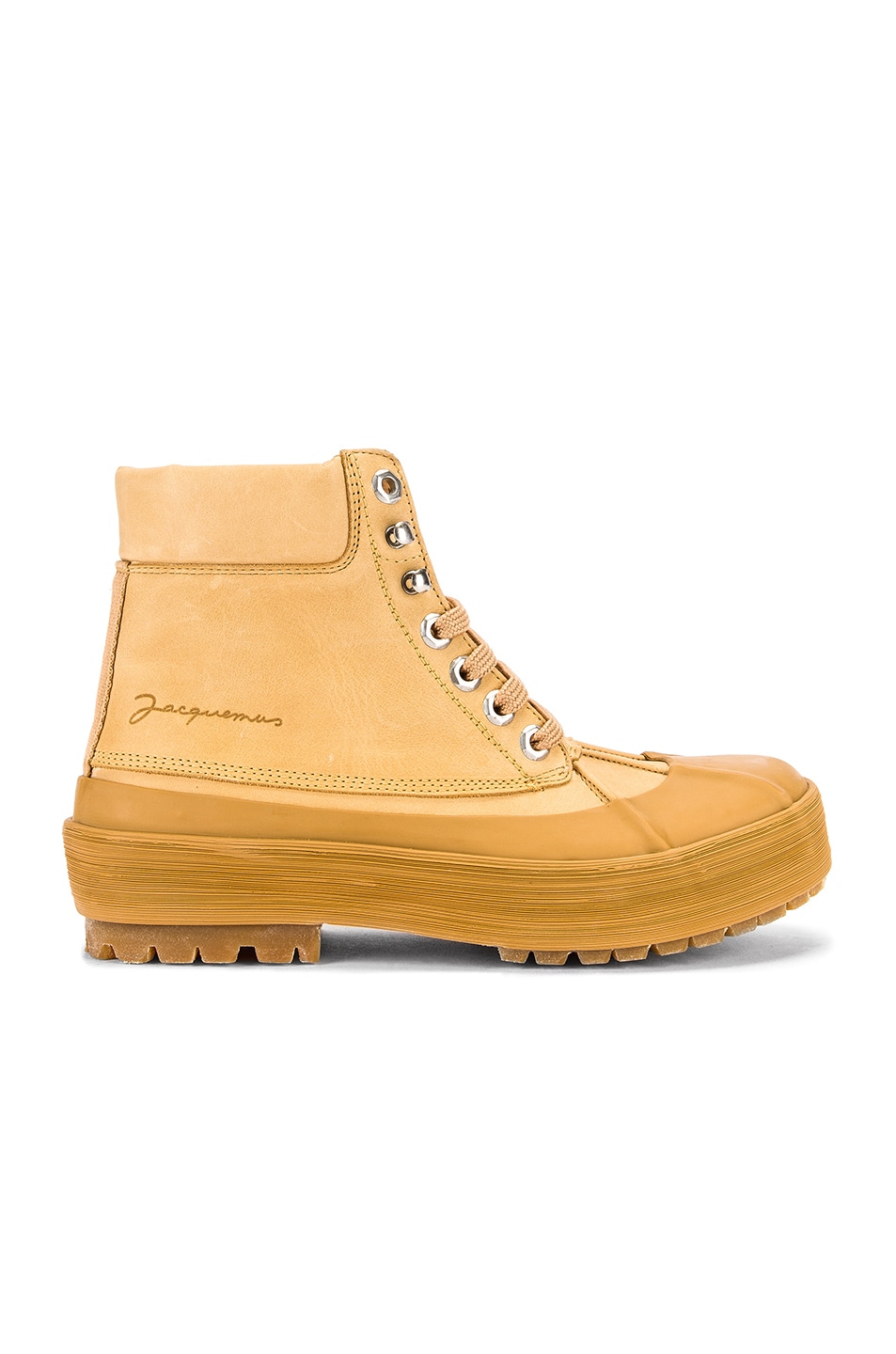 Image 1 of JACQUEMUS High Top Boot in Camel