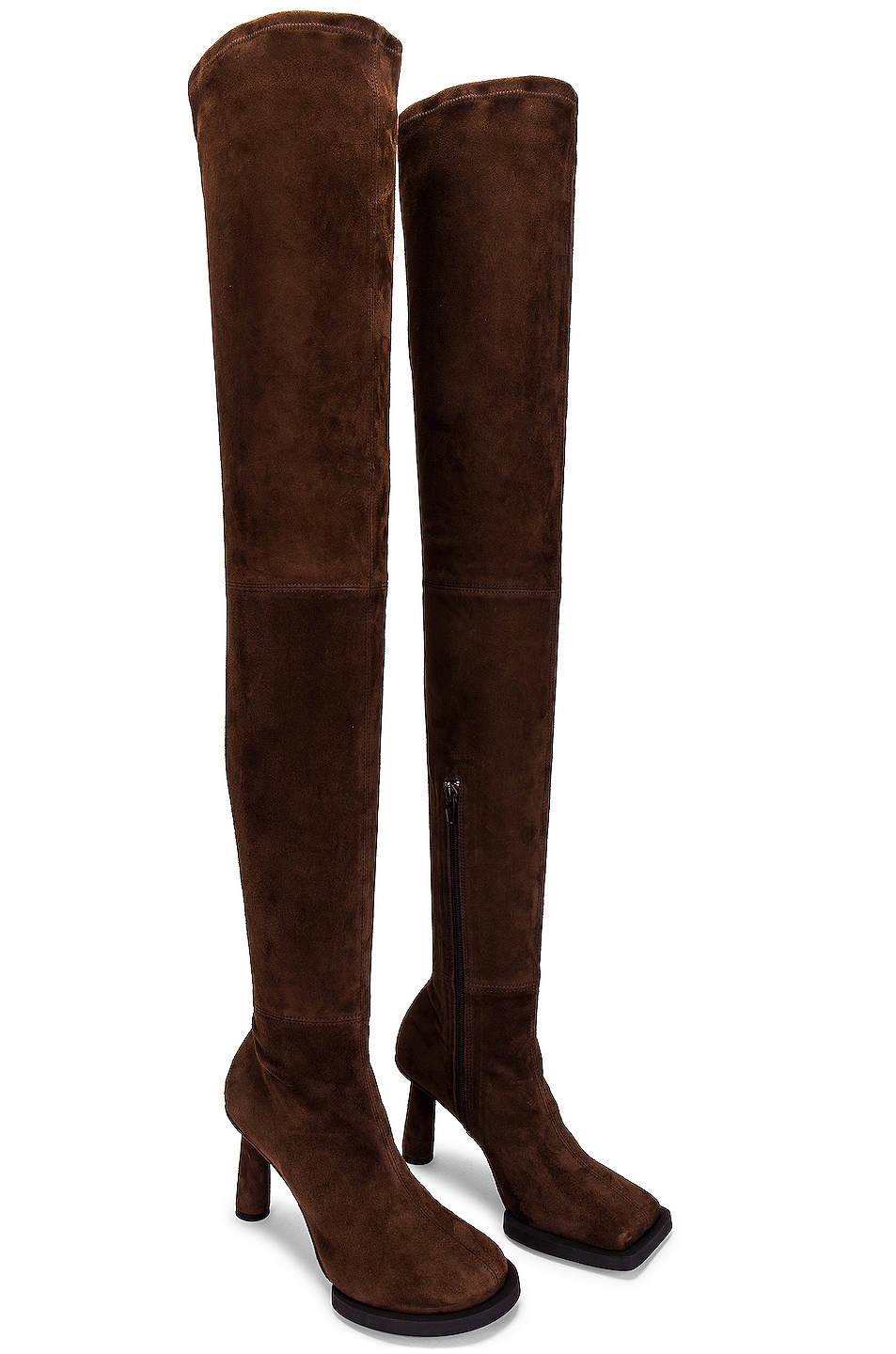 Image 1 of JACQUEMUS Les Bottes Carre Rond in Brown