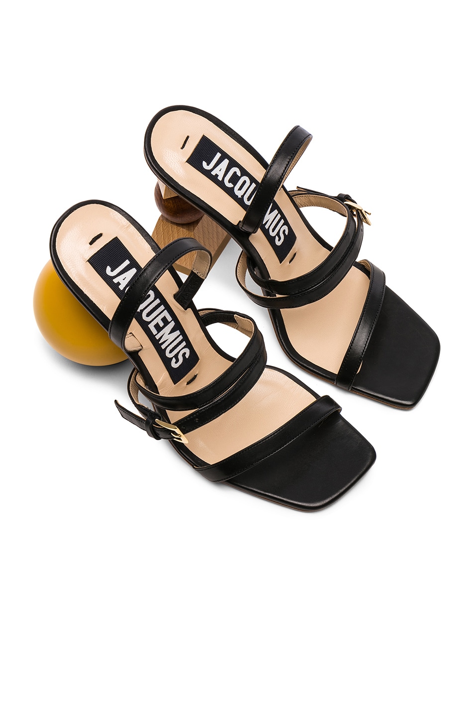 Image 1 of JACQUEMUS Sandals in Black Leather