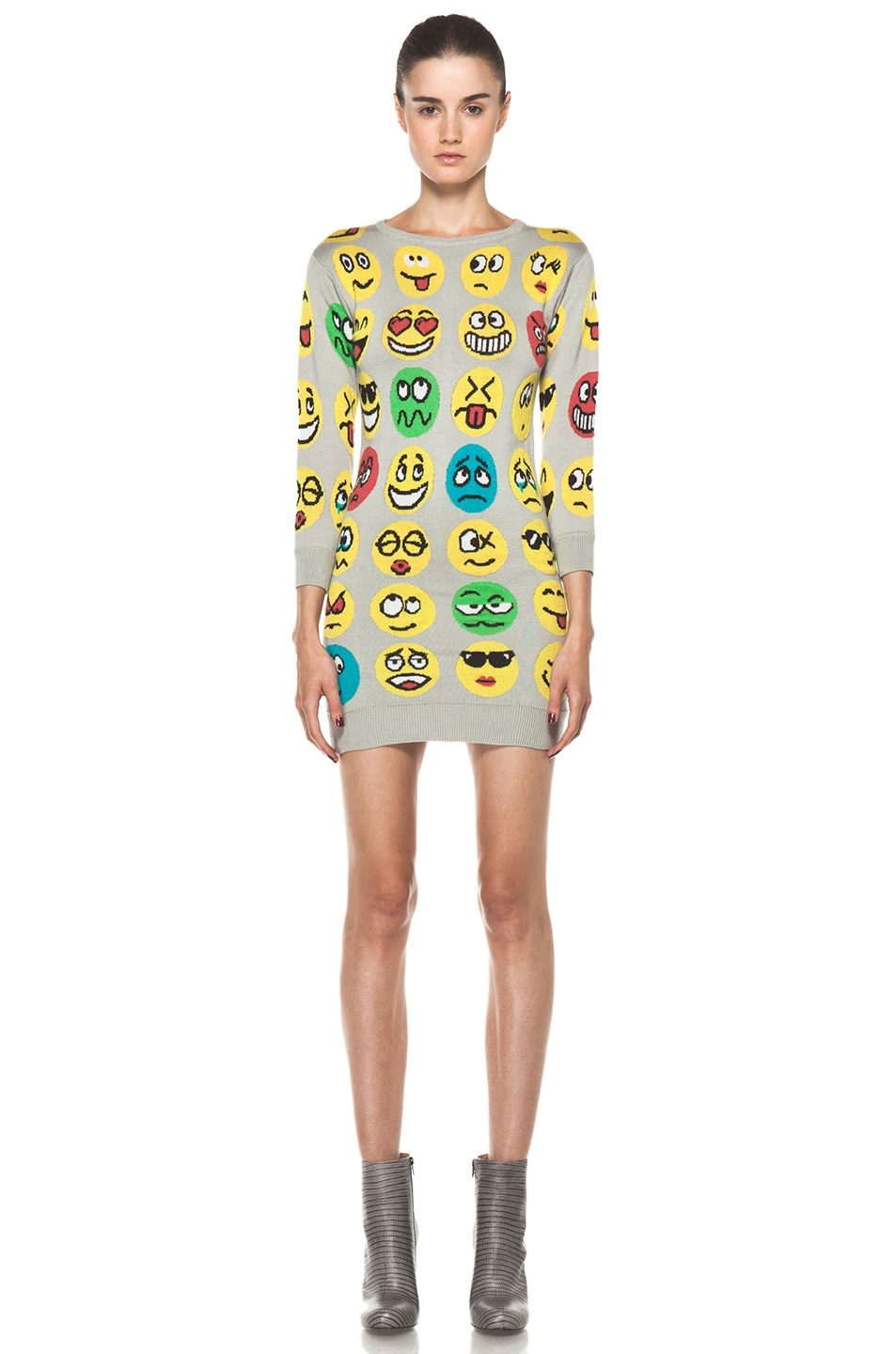 Image 1 of Jeremy Scott Knit Dress in Emoticon