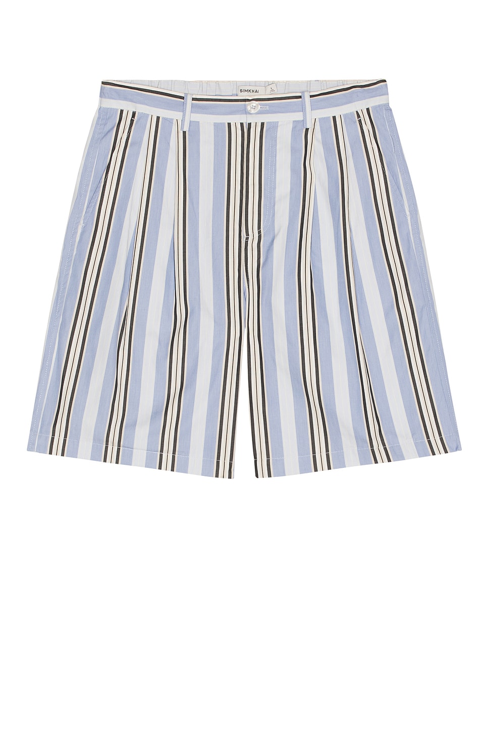 Image 1 of SIMKHAI Hugh Shorts in Blue Multi Stripe