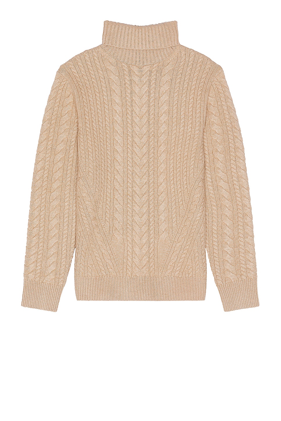 Image 1 of SIMKHAI Ajax Turtleneck Cable Sweater in Driftwood