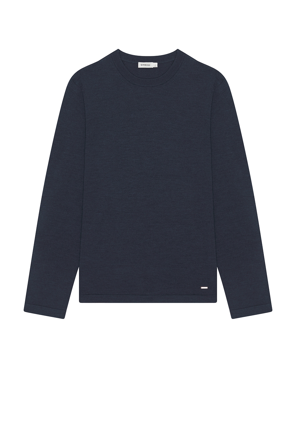 Image 1 of SIMKHAI Peter Long Sleeve Pullover Sweater in Deep Teal Melange