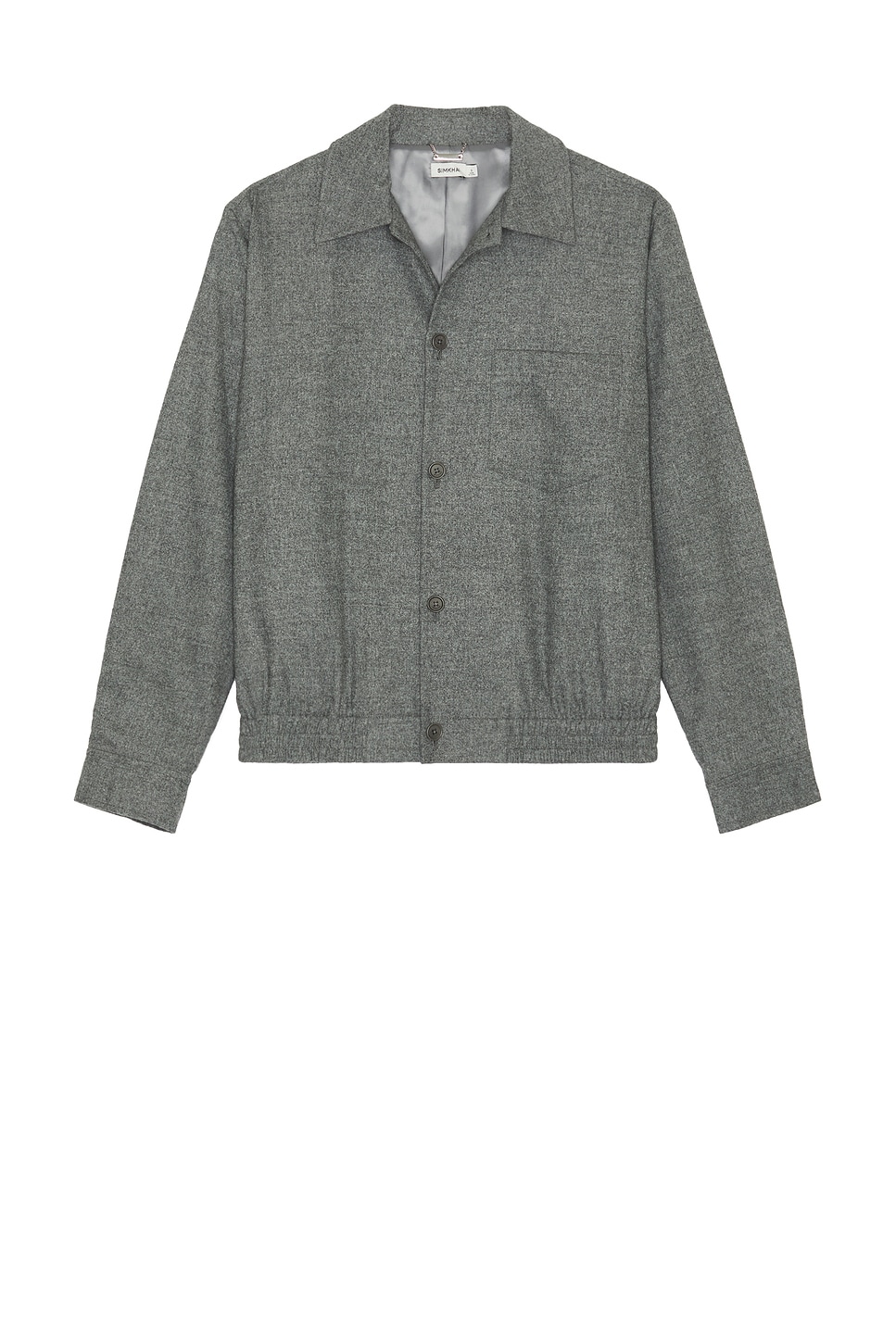 Image 1 of SIMKHAI Ernie Blouson Shirt Jacket in Charcoal Melange