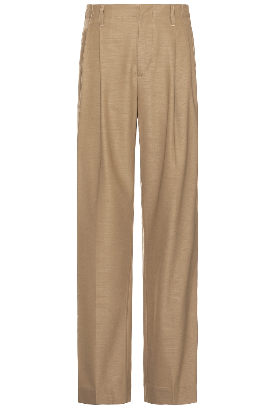 Porter Double Pleat Wide Leg Pants in Tan