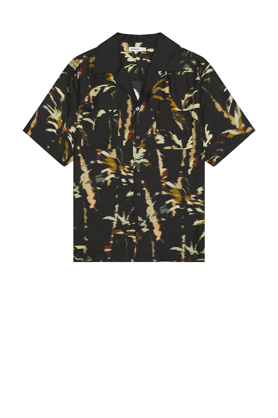 Image 1 of SIMKHAI Connor Camp Shirt in Windswept Palm Print