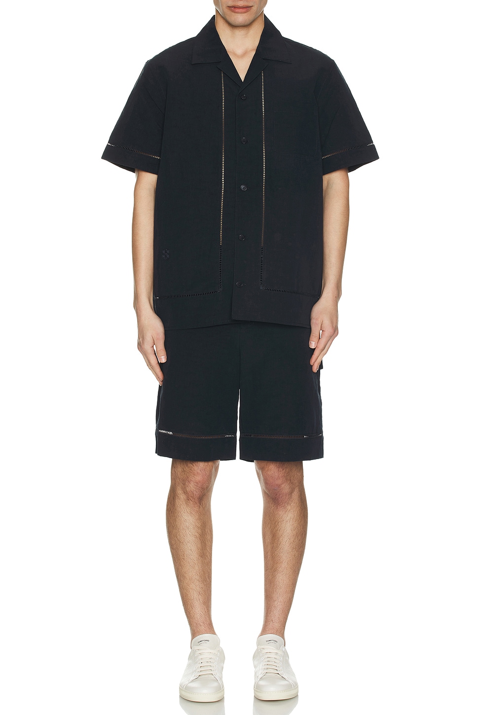 Image 1 of SIMKHAI Marco Camp Shirt in Midnight