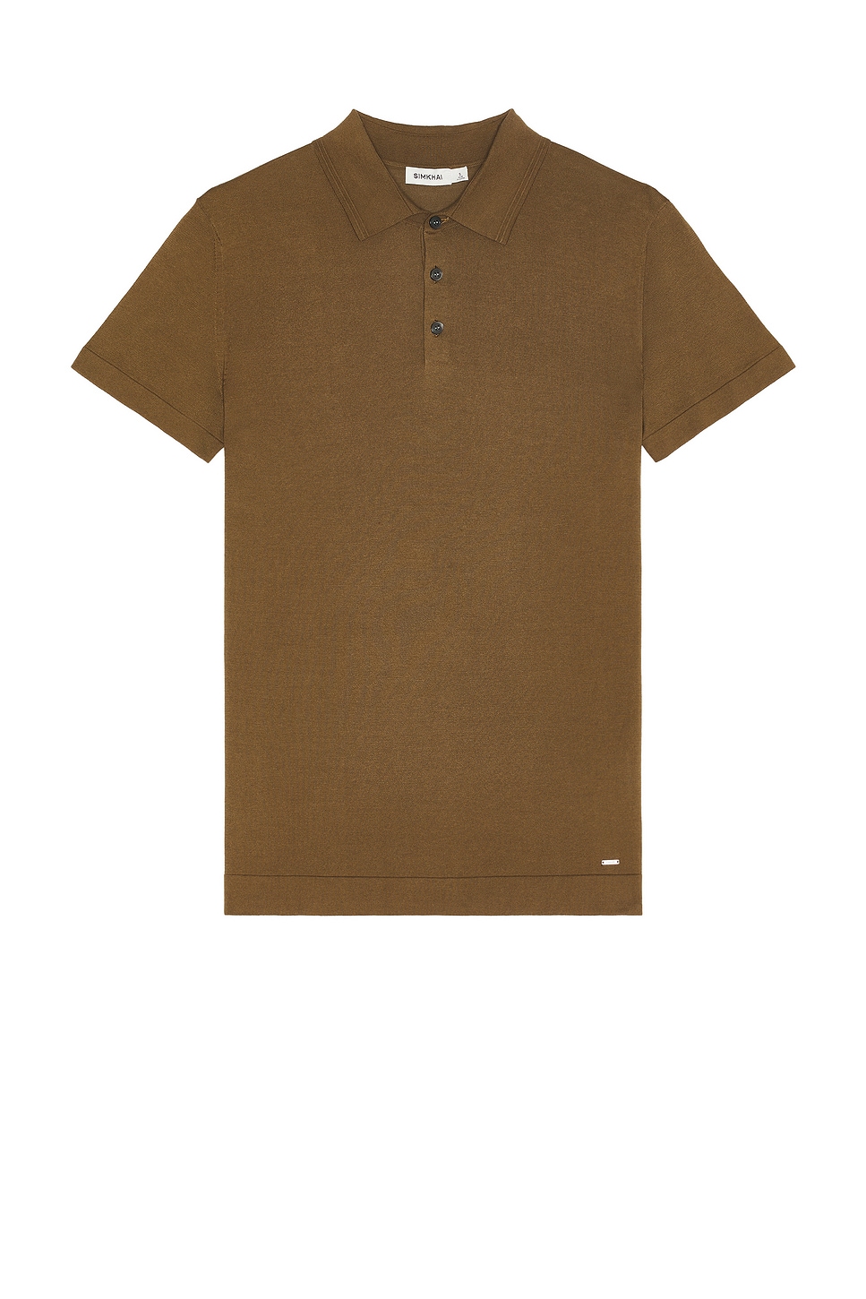 Image 1 of SIMKHAI Barron Short Sleeve Polo in Capers