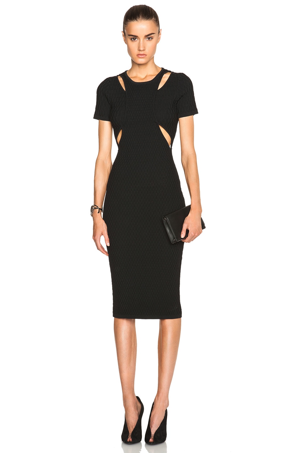 Image 1 of SIMKHAI Hex Cutout Dress in Black