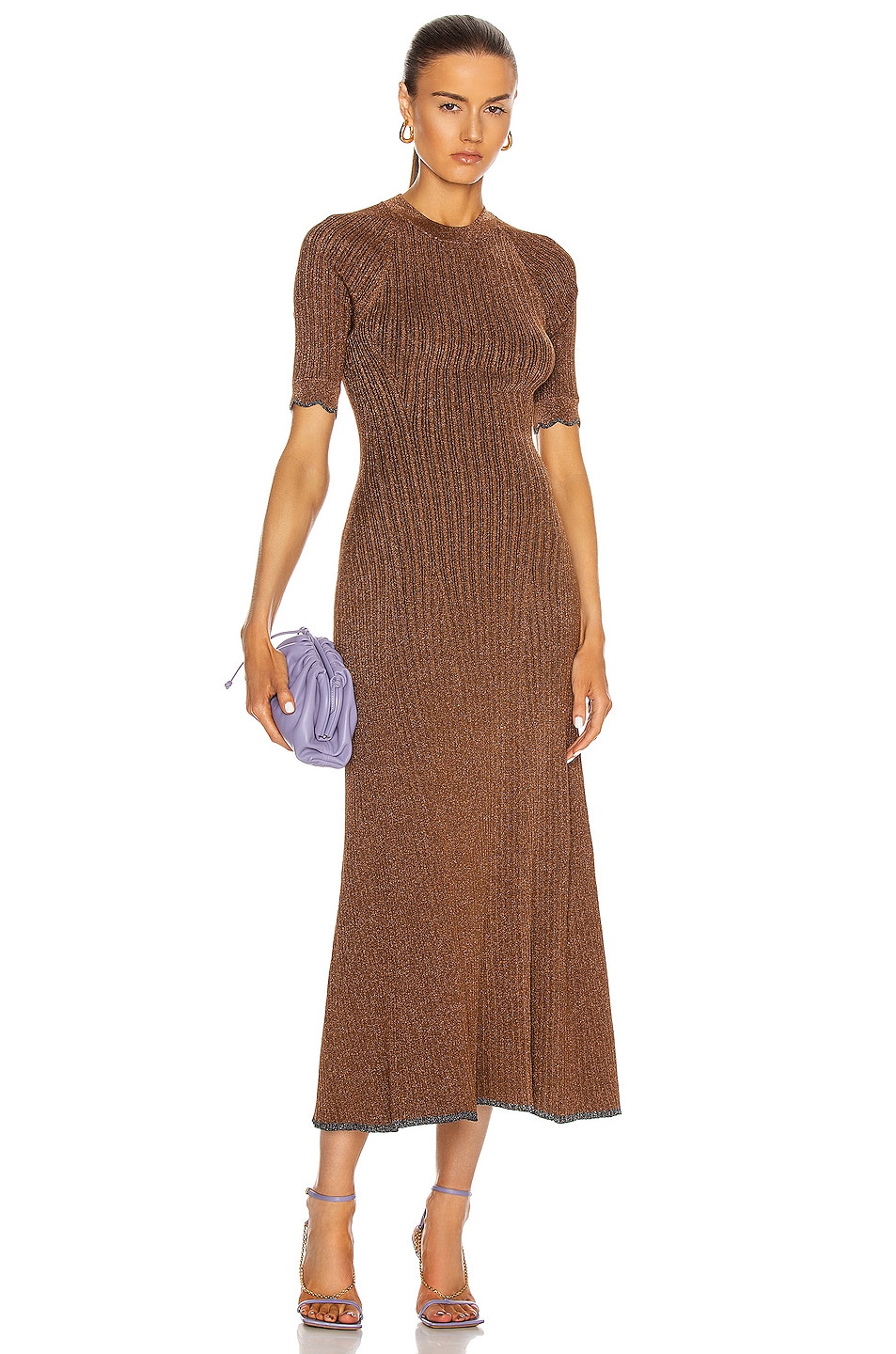 Image 1 of SIMKHAI Everett Midi Dress in Copper