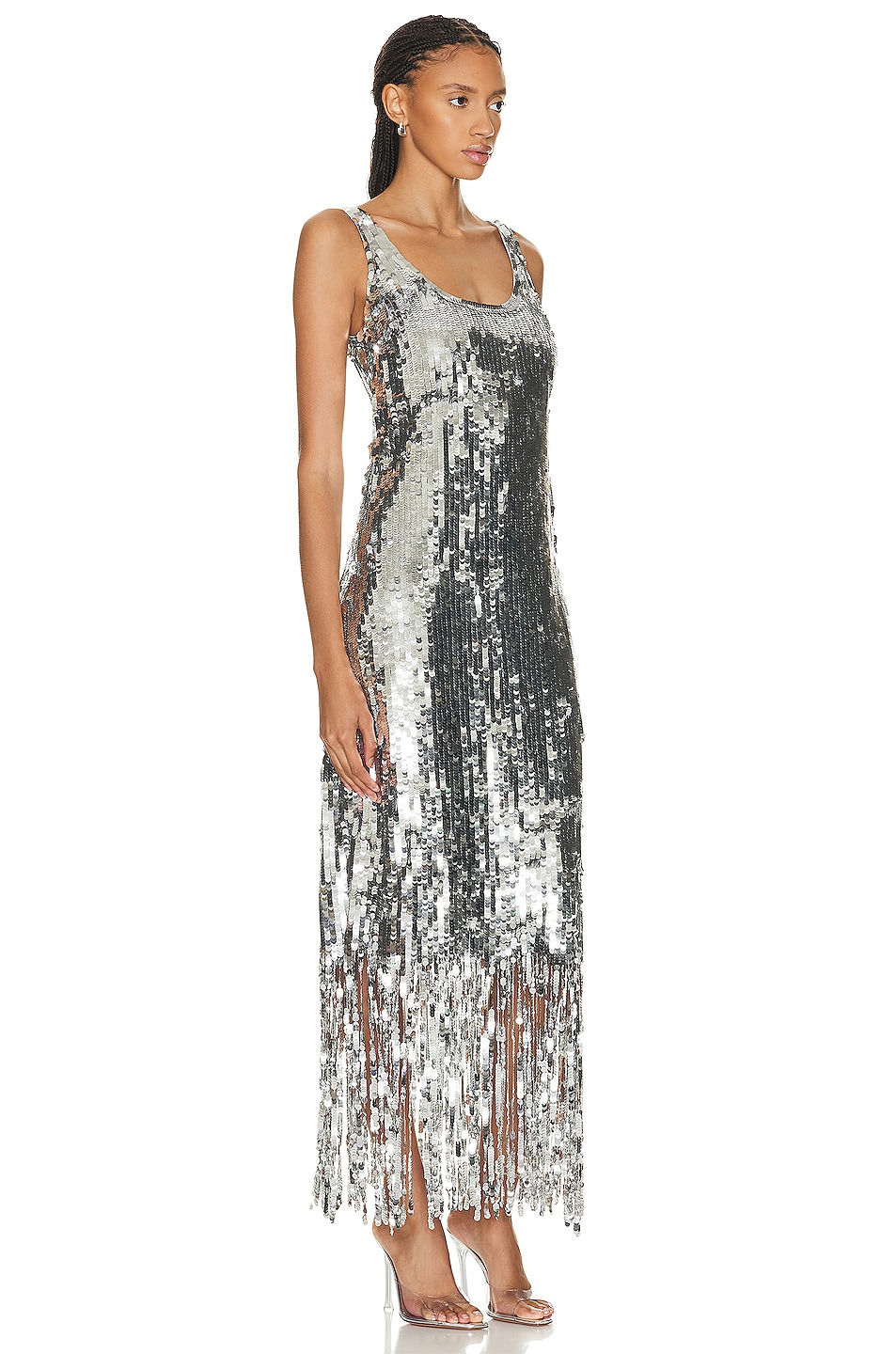 SIMKHAI Ayala Gown in Silver | FWRD
