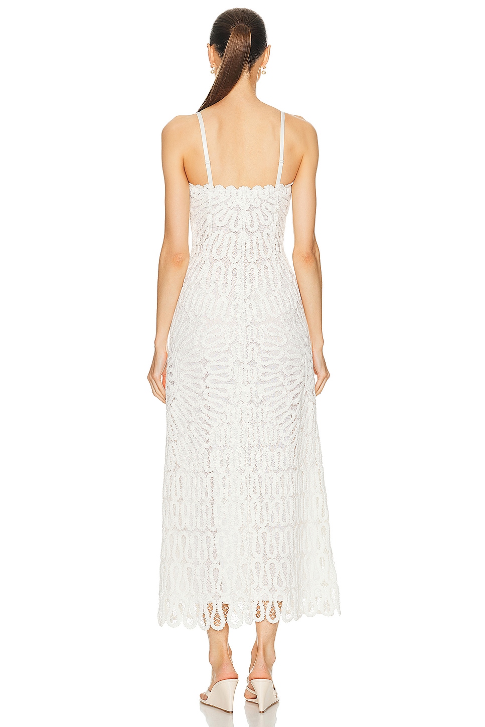 SIMKHAI Elise Midi Dress in White | FWRD