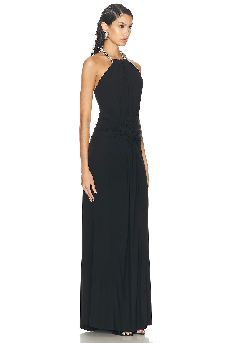 Shop Simkhai Annabelle Halter Gown In Black