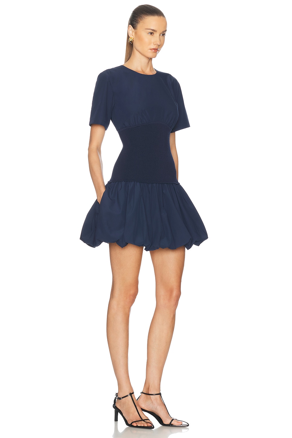 Shop Simkhai Libbie Mini Dress In Midnight
