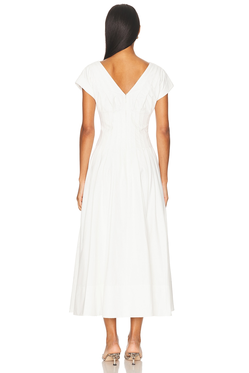 SIMKHAI Nina Pleated Midi Dress