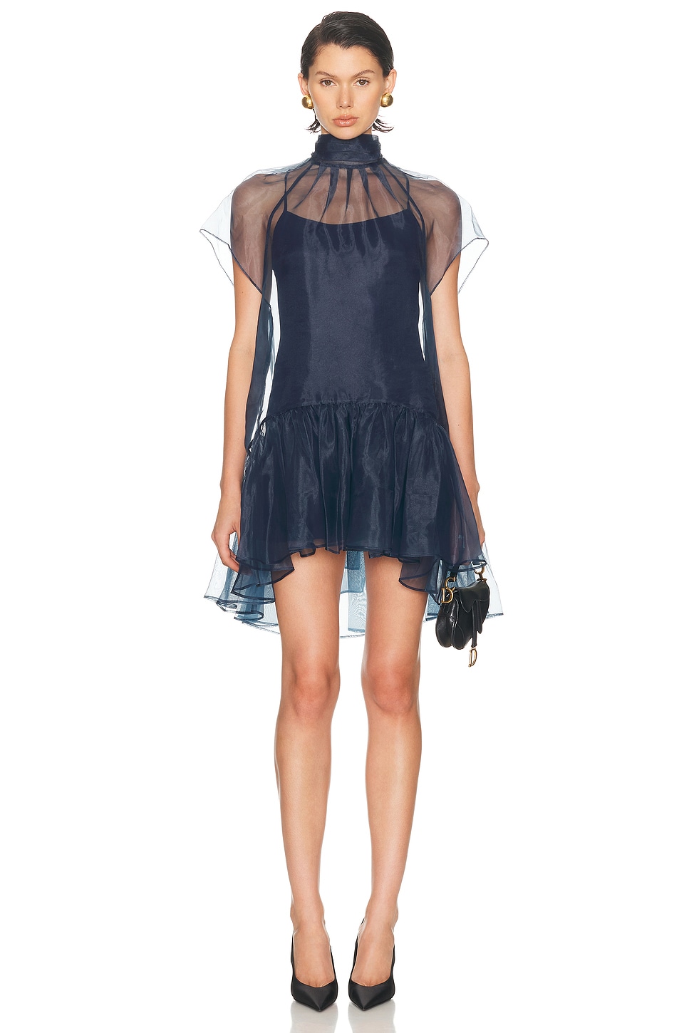Simkhai Beaux Tiered Mini Dress In Black