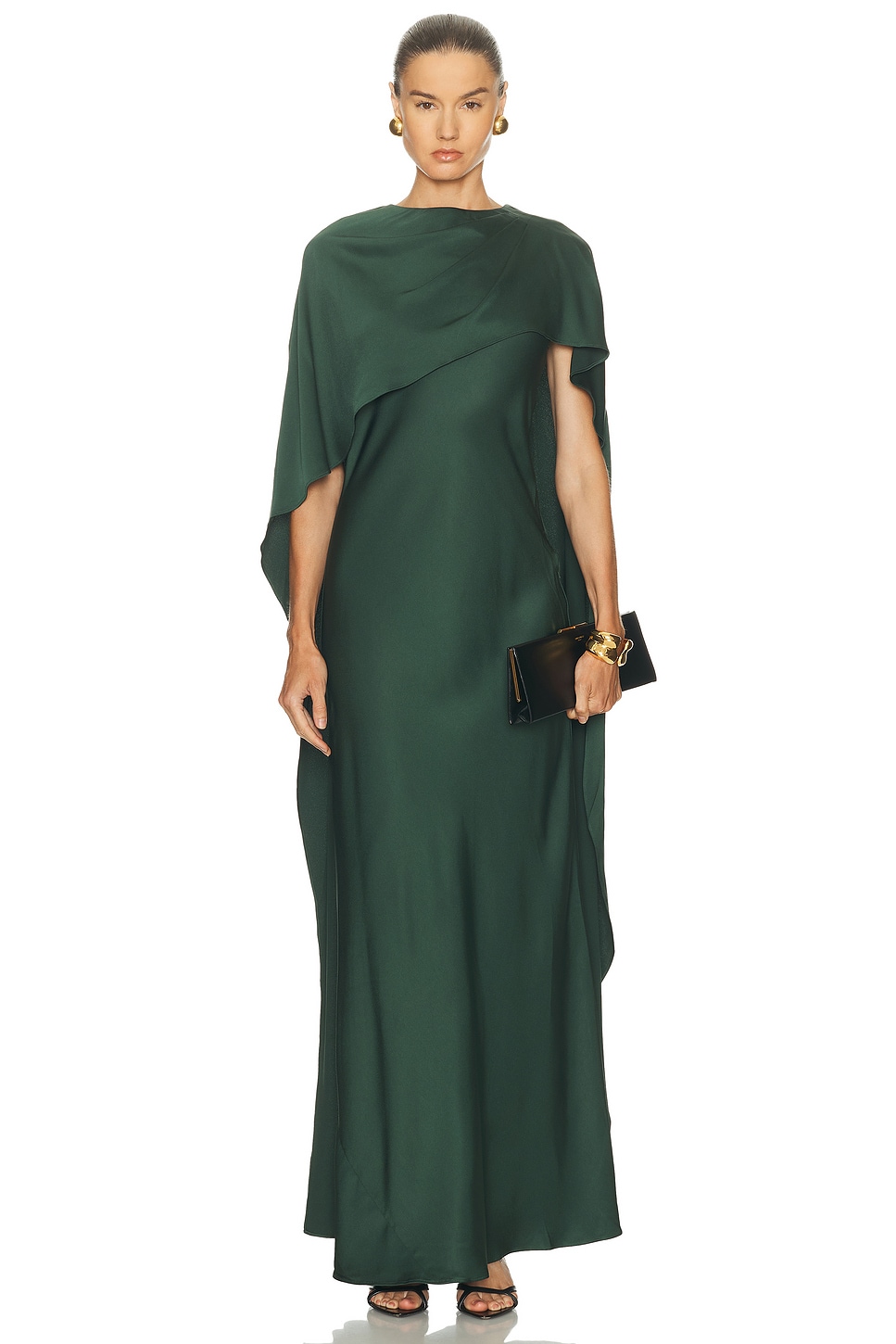 Image 1 of SIMKHAI Izel Cape Gown in Cypress