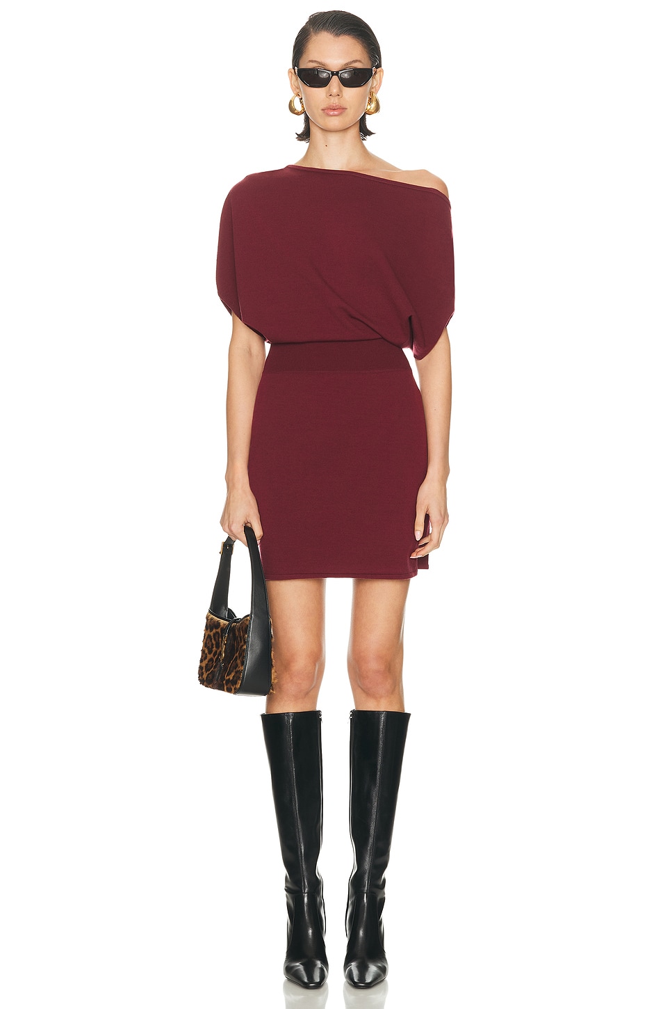 Image 1 of SIMKHAI Shania Mini Dress in Cranberry