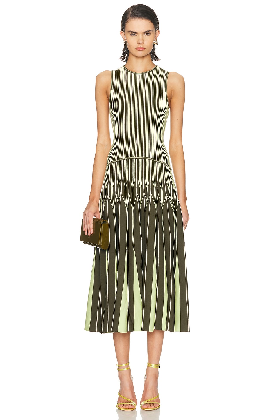Image 1 of SIMKHAI Oaklen Midi Dress in Pine Multi
