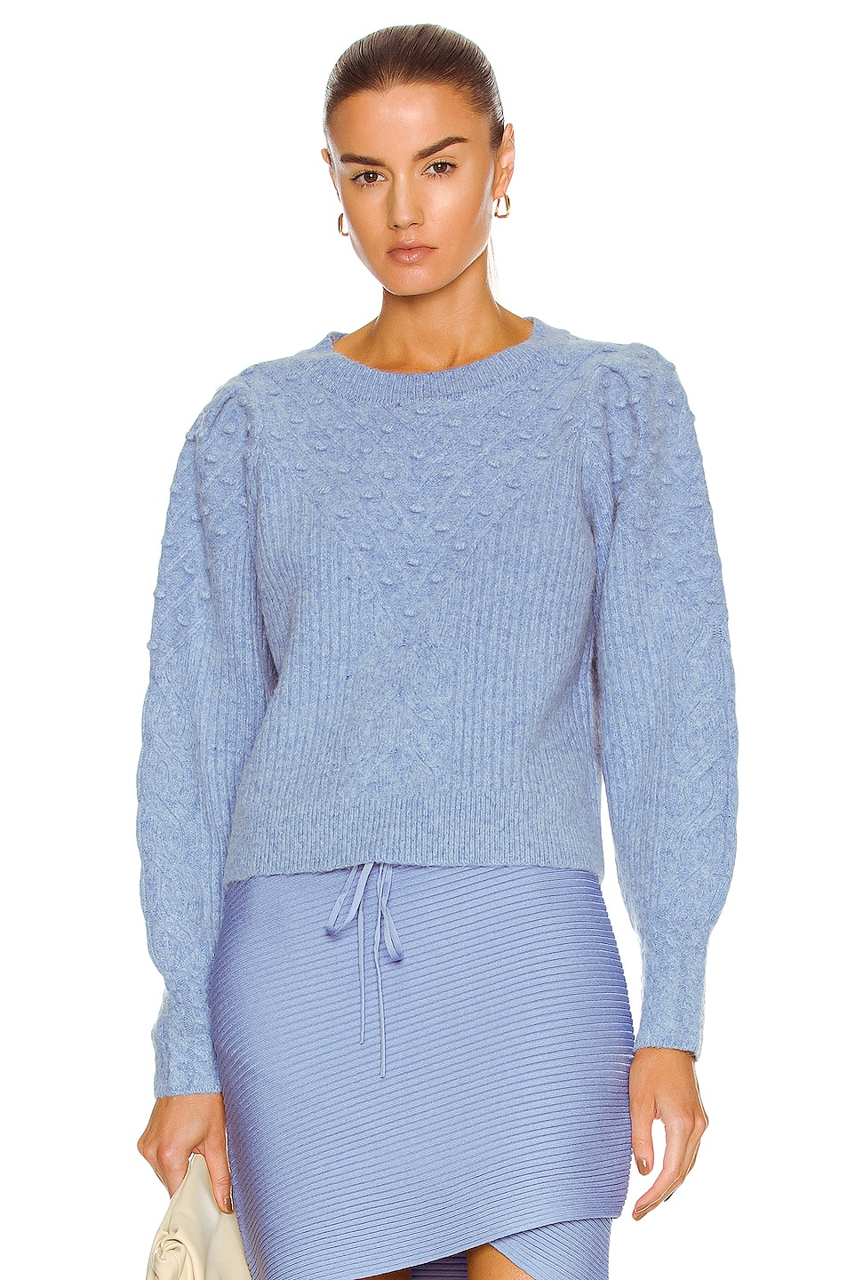 Image 1 of SIMKHAI Stella Crewneck Sweater in Periwinkle
