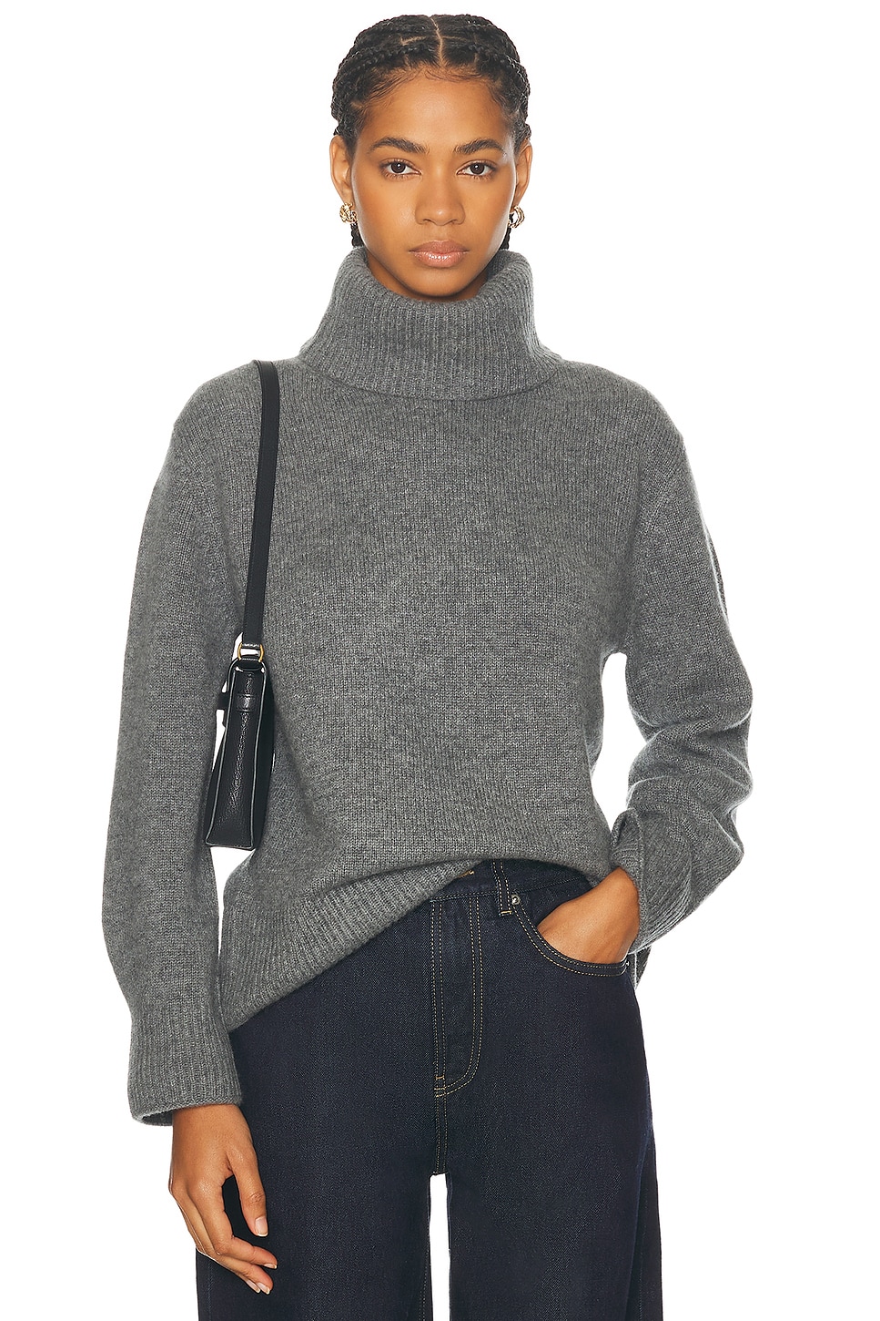 Katy Turtleneck Sweater in Grey