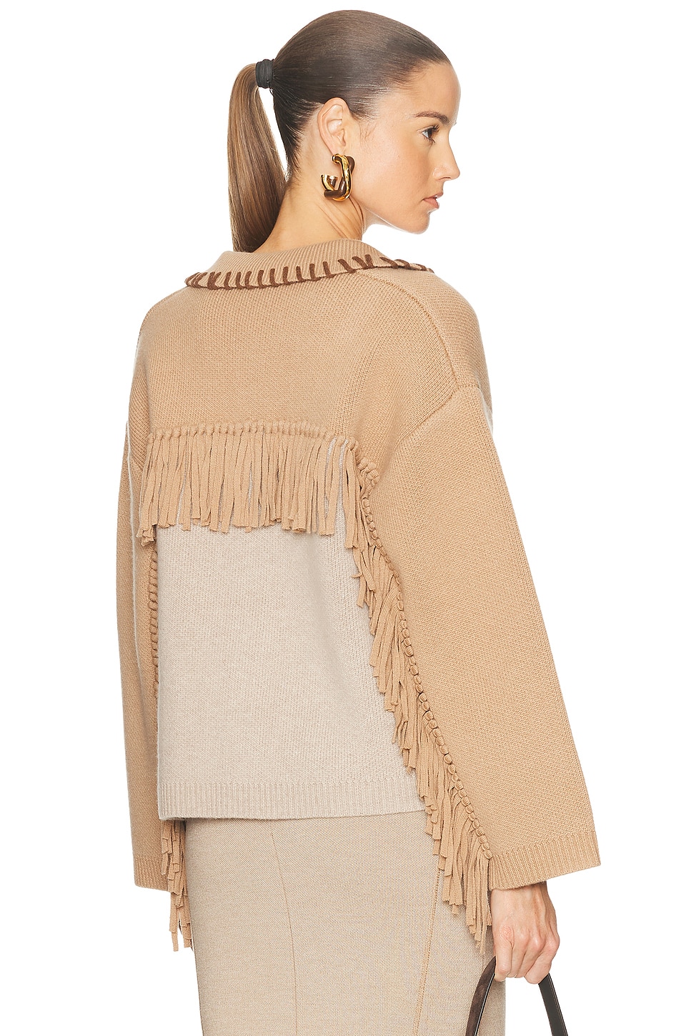 Image 1 of SIMKHAI Chesney Oversized Cardigan in Camel Multi
