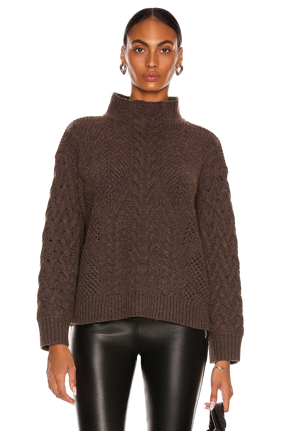 Image 1 of SIMKHAI Brynlee Sweater in Chocolate