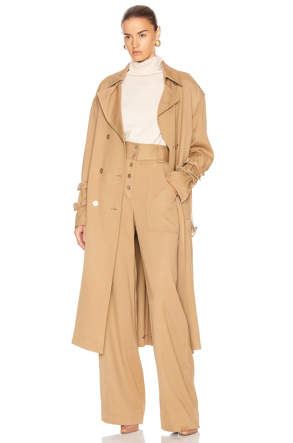 Image 1 of SIMKHAI Structured Utility Coat in Ochre