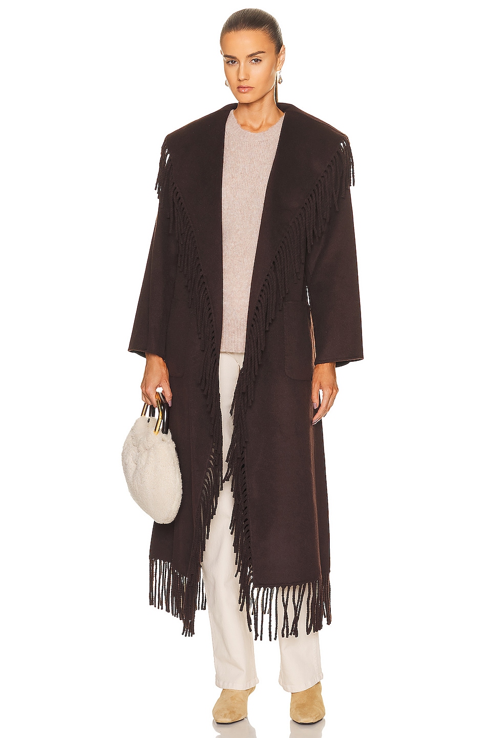 Womens Casual Lapel Fringe Design Jacket