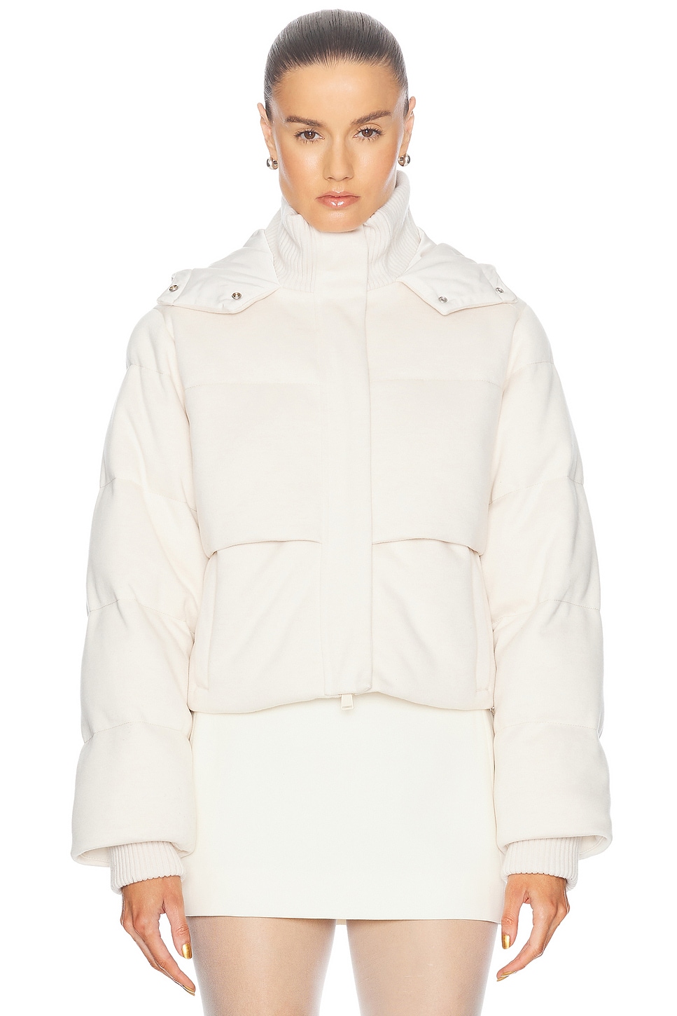 Shop Simkhai Lana Puffer Jacket In Cream