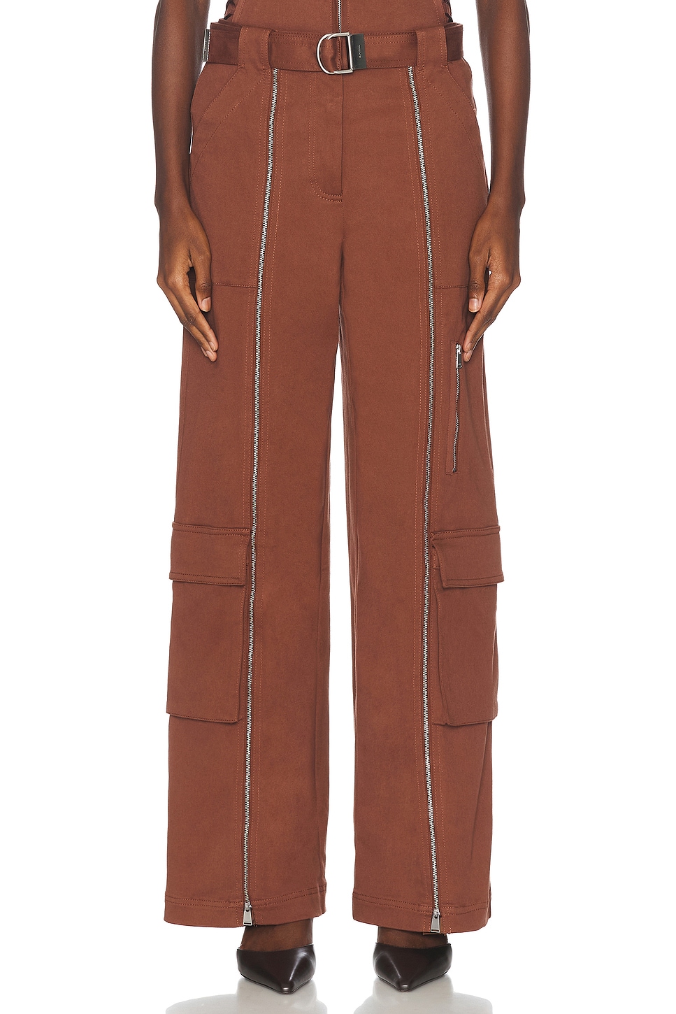 Fabiana Belted Pant in Brown