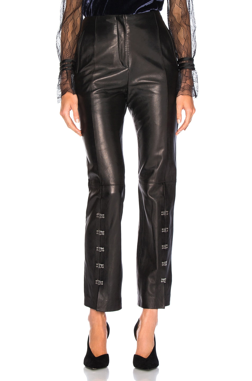 Image 1 of SIMKHAI Leather E-Cig Pant in Black