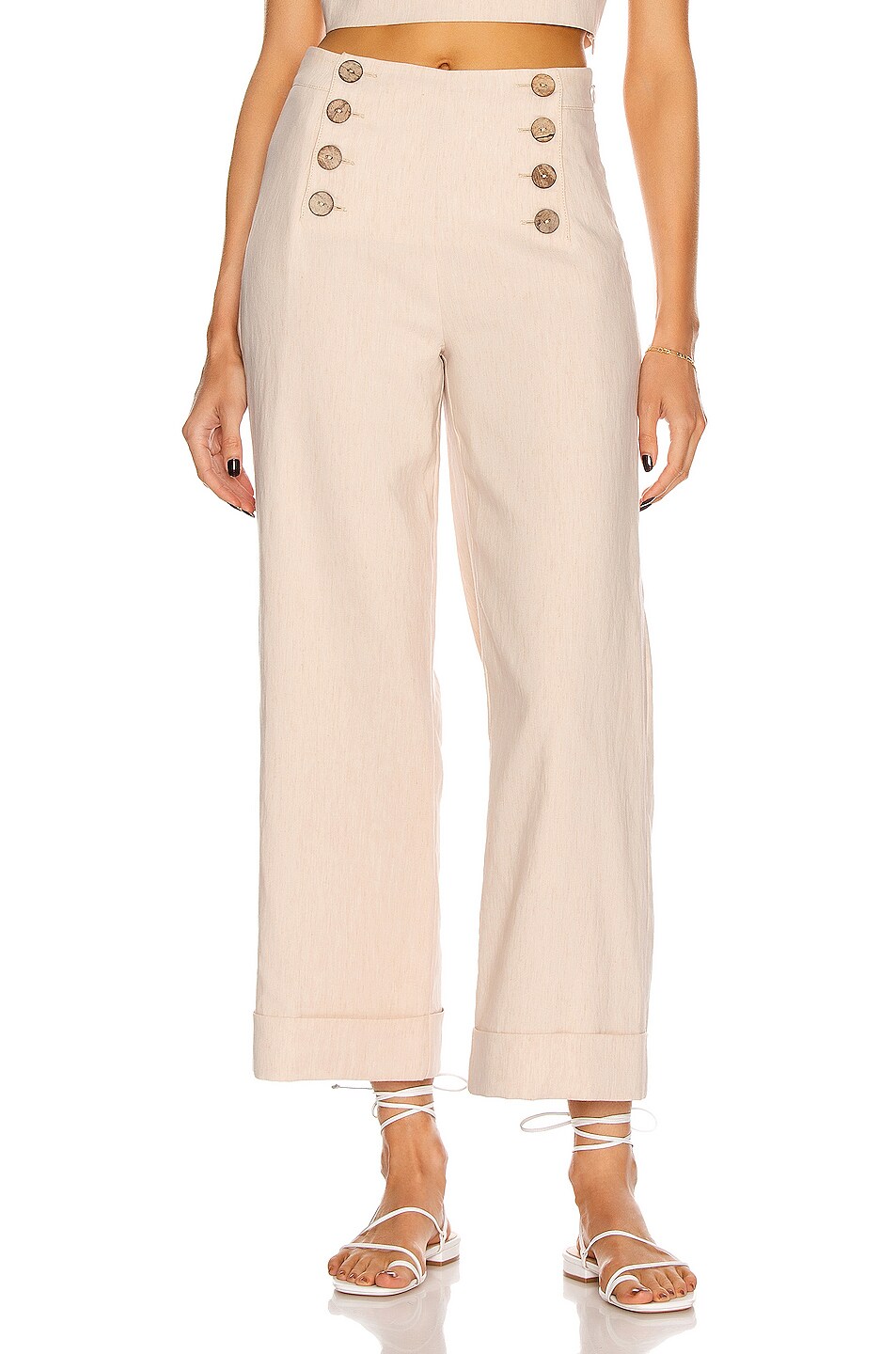 Image 1 of SIMKHAI Linen Pant in Nude