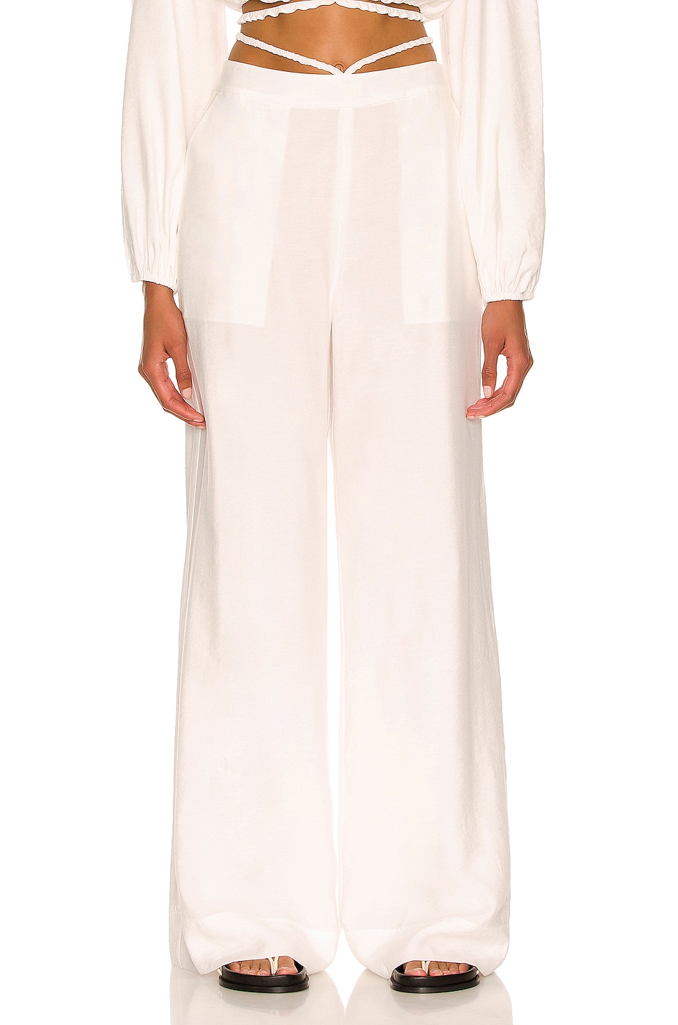 Image 1 of SIMKHAI Marigold Wide Leg Pant in White