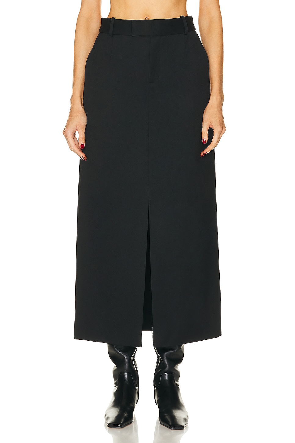 Image 1 of SIMKHAI Jalda Straight Skirt in Black