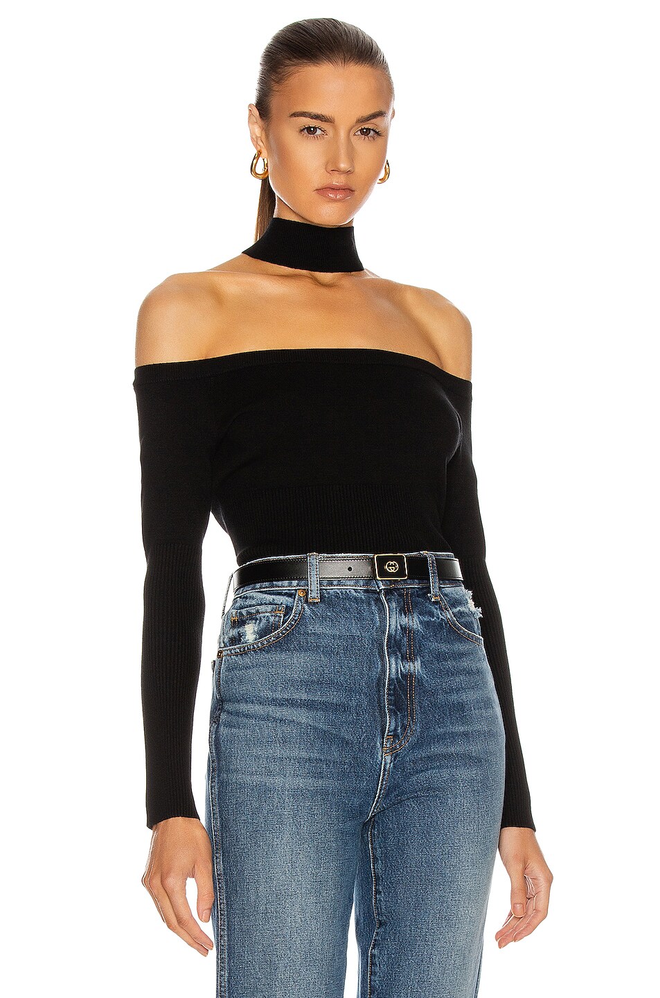 Image 1 of SIMKHAI Lila Cut Out Top in Black