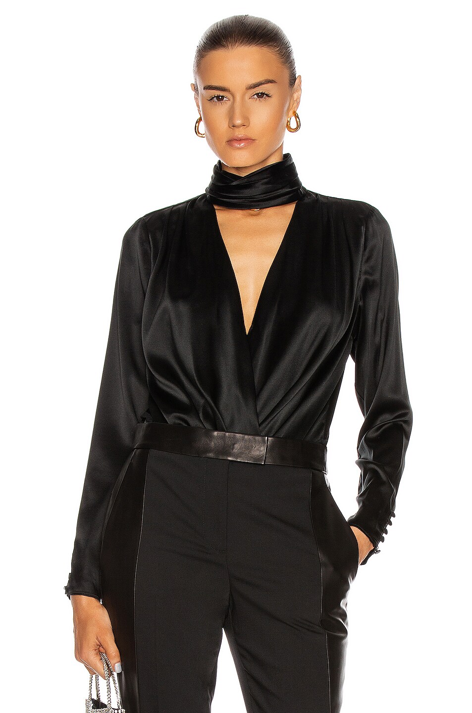 SIMKHAI Rhea Bodysuit in Black | FWRD