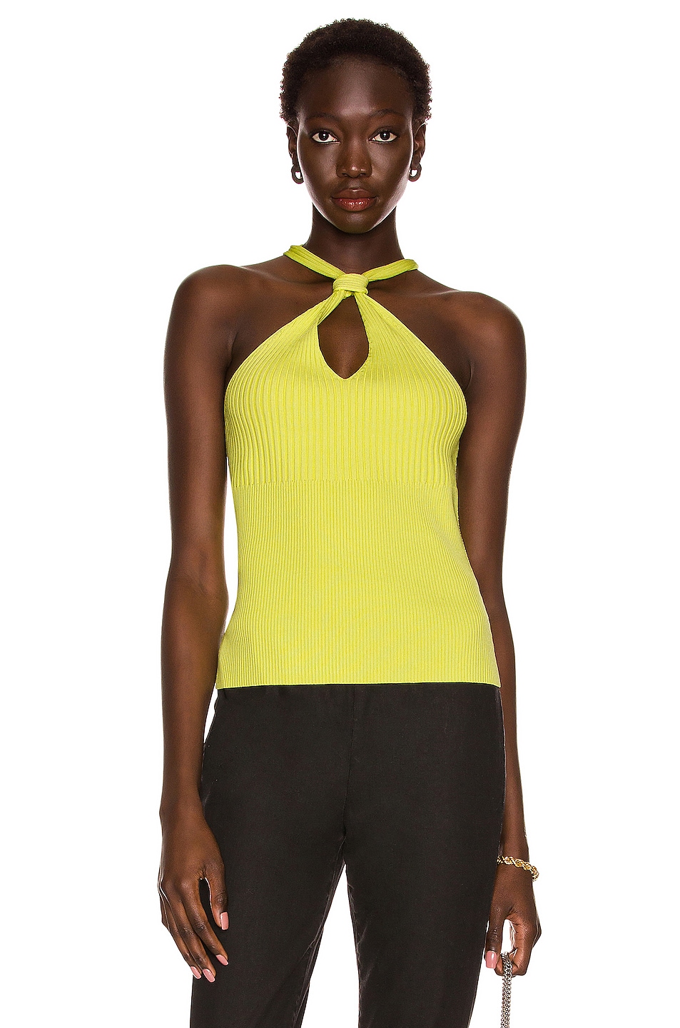 Image 1 of SIMKHAI Andrea Tank Top in Lime