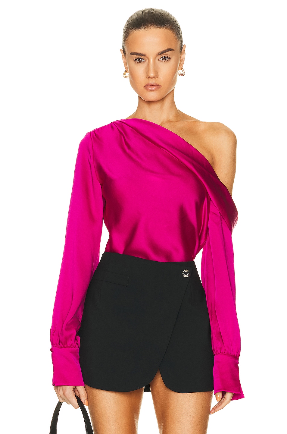 Image 1 of SIMKHAI Alice One Shoulder Top in Bougainvillea