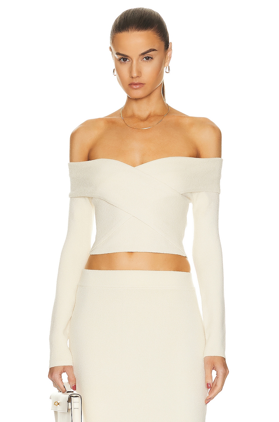 Image 1 of SIMKHAI Aiden Off Shoulder Top in Natural White