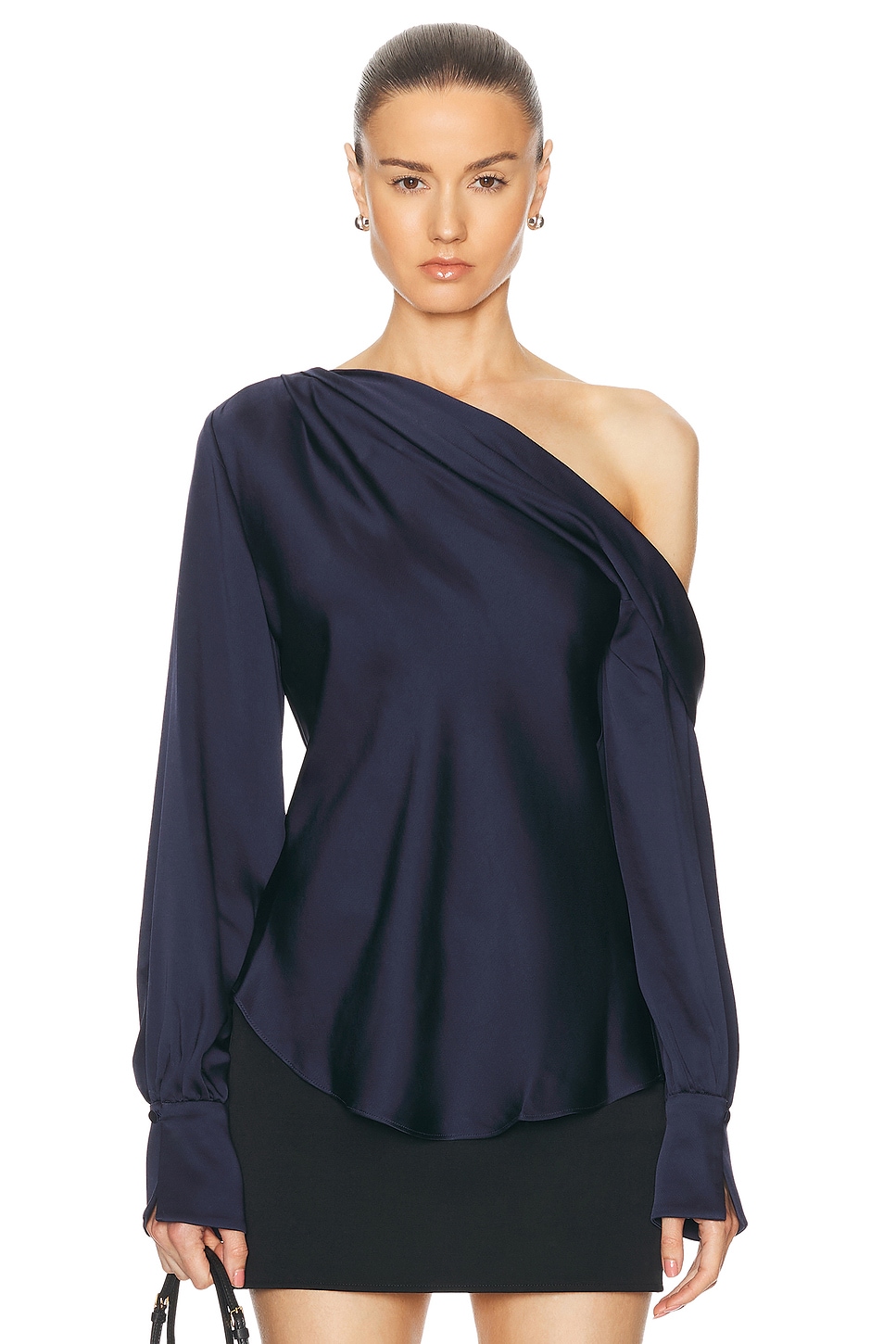 Image 1 of SIMKHAI Alice One Shoulder Top in Midnight