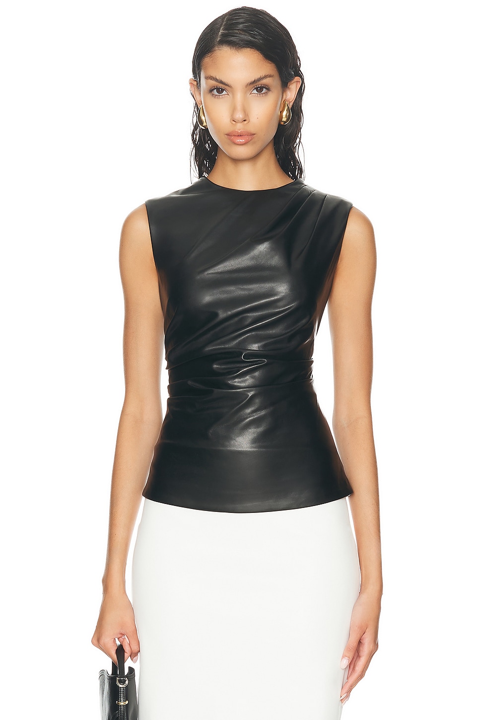 Image 1 of SIMKHAI Wynter Draped Top in Black